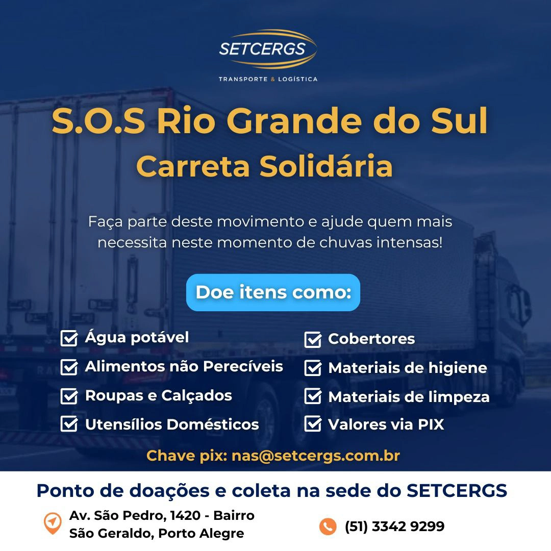 SETCERGS lança campanha "SOS Rio Grande do Sul
