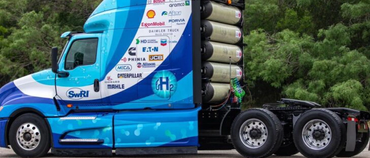 SwRI demonstra motor a hidrogênio com emissões ultrabaixas para caminhões pesados